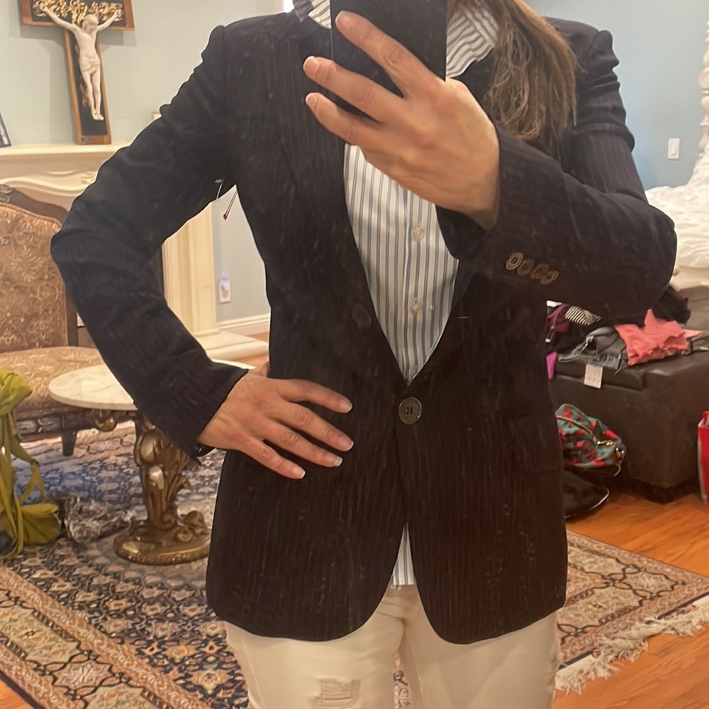NWOT Michael Kors Striped Wool Blazer